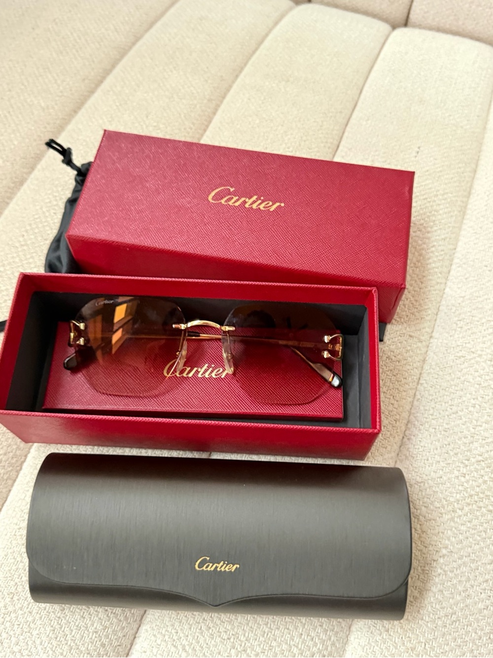 Cartier Rimless Sunglasses - Picture 7 of 13